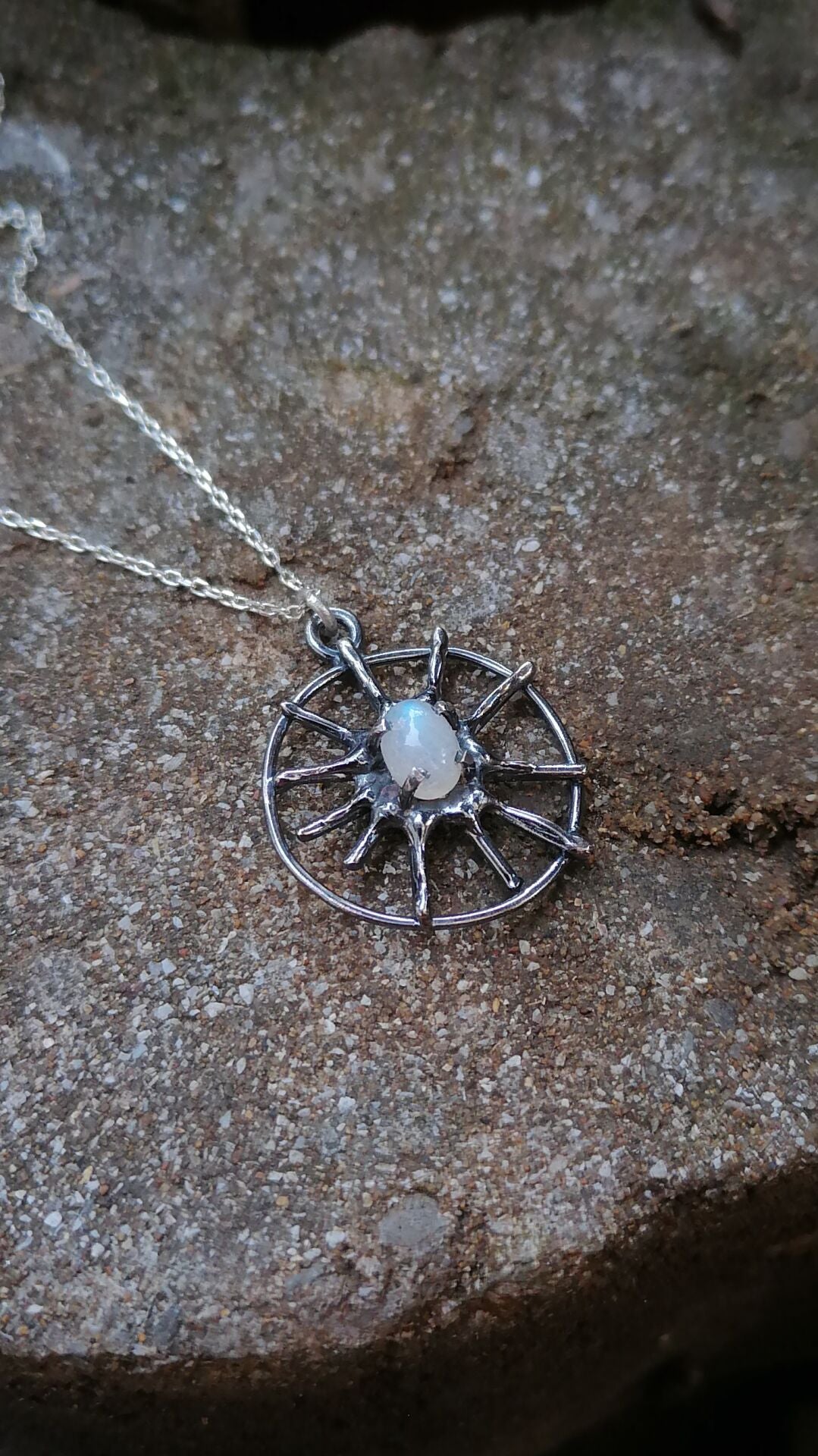Night Solarius Gümüş Kolye