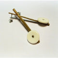 Kemik Disk Bronz Küpe
