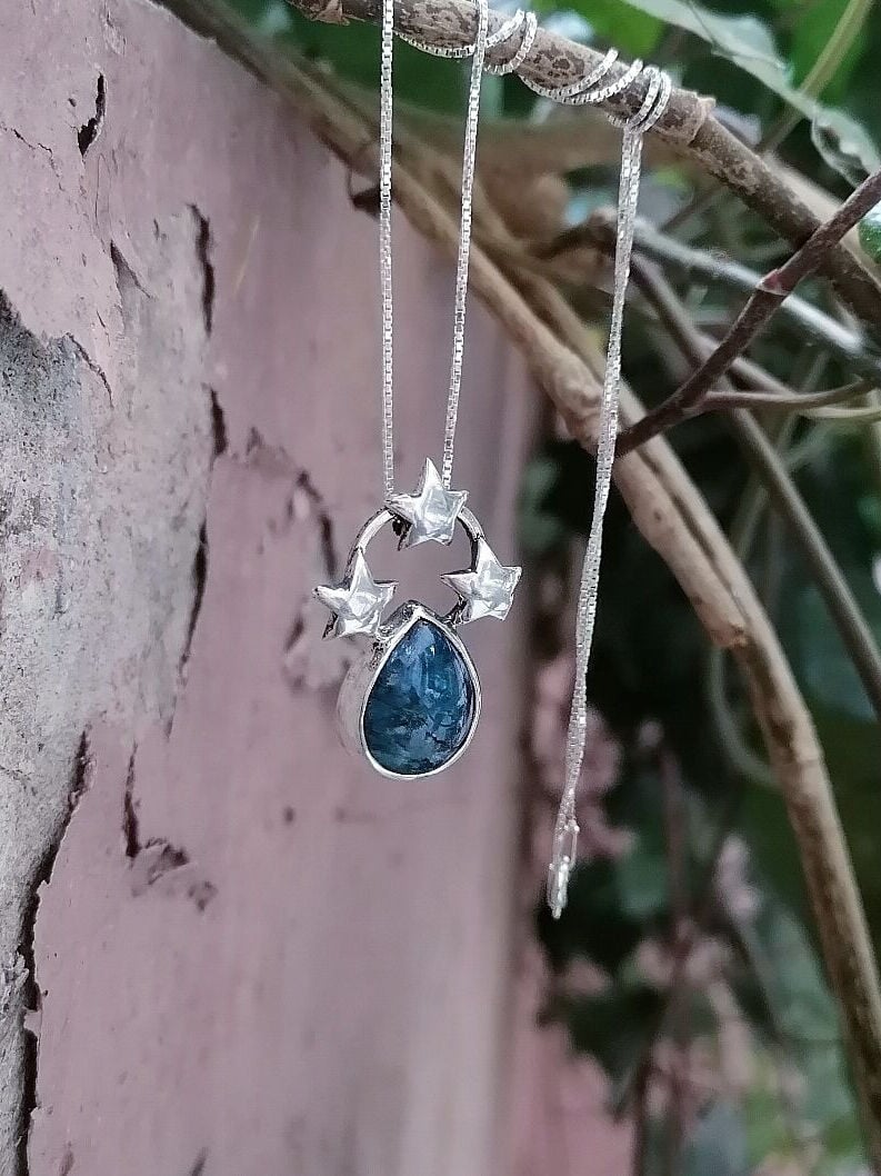 Apatite Taşlı Yıldızlı Kolye